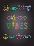 Inspirational Quote Motivational Poster Hand Drawn Lettering Colorful Lines Good Vibes With Positive Symbols Stock Images Inspirational Quote Motivational Poster Hand Drawn Lettering Colorful Lines Good Vibes With Positive Symbols Stock Images