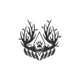 Inspirationer för horn på kronhjortlogodesigner vektor illustrationer Inspirationer för horn på kronhjortlogodesigner vektor illustrationer