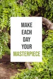 Inspirierend Plakat machen jeden Tag Ihr Meisterwerk stockfotografie Inspirierend Plakat machen jeden Tag Ihr Meisterwerk stockfotografie