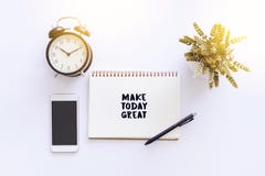 Inspirierend und Motivationszitat - machen Sie heute groß stockbild Inspirierend und Motivationszitat - machen Sie heute groß stockbild