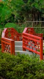 Red Bridge royalty free stock photo Red Bridge royalty free stock photo