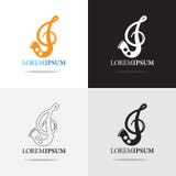 Instrument de musique et note Logo Design Photo stock Instrument de musique et note Logo Design Photo stock