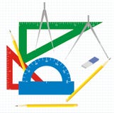 Instrumentos de desenho da geometria Imagem de Stock Royalty Free Instrumentos de desenho da geometria Imagem de Stock Royalty Free
