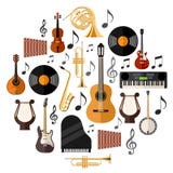 Instruments de musique assortis illustration stock Instruments de musique assortis illustration stock