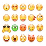 inställda emoticons stock illustrationer inställda emoticons stock illustrationer