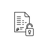 Integridade, ícone da acessibilidade O elemento de dados gerais projeta o ícone para apps móveis do conceito e da Web Linha fina ilustração royalty free Integridade, ícone da acessibilidade O elemento de dados gerais projeta o ícone para apps móveis do conceito e da Web Linha fina ilustração royalty free