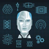 Intelligence artificielle de robot illustration libre de droits Intelligence artificielle de robot illustration libre de droits