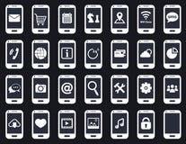 Intelligente Telefonikonen lizenzfreie abbildung Intelligente Telefonikonen lizenzfreie abbildung
