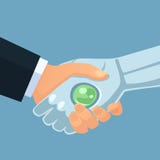 Interaction Between AI and Human Intelligence Stock Image Interaction Between AI and Human Intelligence Stock Image