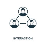 Interaction icon. Monochrome style design from management icon collection. UI. Pixel perfect simple pictogram interaction icon. We royalty free illustration Interaction icon. Monochrome style design from management icon collection. UI. Pixel perfect simple pictogram interaction icon. We royalty free illustration