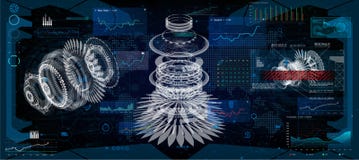 Interface utilisateurs futuriste FUI et ?l?ments d'Infographic illustration stock Interface utilisateurs futuriste FUI et ?l?ments d'Infographic illustration stock