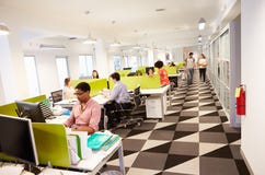 Interior Of Busy Modern Design Office stock photo Interior Of Busy Modern Design Office stock photo