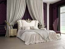Interior of a classic style bedroom in luxury