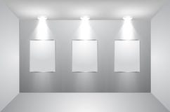 Interior da galeria com quadros vazios na parede. Vetor Foto de Stock Royalty Free Interior da galeria com quadros vazios na parede. Vetor Foto de Stock Royalty Free