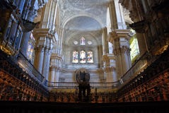Interior de la catedral de Málaga Fotografía de archivo libre de regalías Interior de la catedral de Málaga Fotografía de archivo libre de regalías