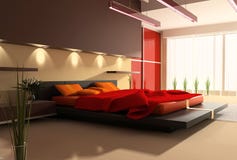 Interior de un dormitorio libre illustration Interior de un dormitorio libre illustration