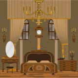 Interior del dormitorio ilustración del vector Interior del dormitorio ilustración del vector