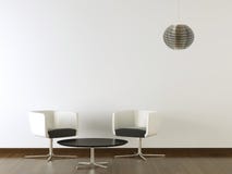 Interior Design Black Furniture On White Wall Stock Photo Interior Design Black Furniture On White Wall Stock Photo
