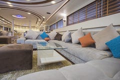 Interior of large salon area of luxury motor yacht royalty free stock photo Interior of large salon area of luxury motor yacht royalty free stock photo