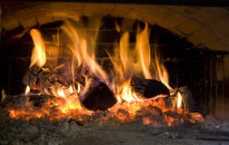 Interior do forno da pizza