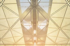 Interior of the modern mall of Hongkong airport subway station, ceiling of modern building royalty free stock image Interior of the modern mall of Hongkong airport subway station, ceiling of modern building royalty free stock image