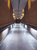 Interior of a sloping ramp at the Barbican royalty free stock photography Interior of a sloping ramp at the Barbican royalty free stock photography