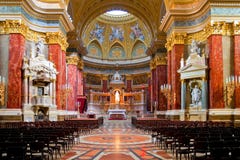 Interior of Stephen's Basilica in Budapest stock photos Interior of Stephen's Basilica in Budapest stock photos