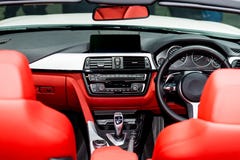 Interior view of car. Modern technology car dashboard, radio and royalty free stock photography Interior view of car. Modern technology car dashboard, radio and royalty free stock photography