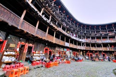 Internal Of Southen China Traditional Residence, Earth Castle Stock Photo Internal Of Southen China Traditional Residence, Earth Castle Stock Photo