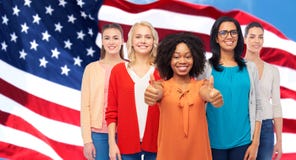 International american women showing thumbs up royalty free stock images International american women showing thumbs up royalty free stock images