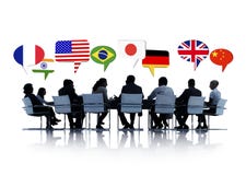 International Business People Having a Meeting stock photo International Business People Having a Meeting stock photo