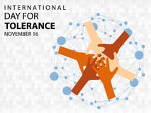 International Day for Tolerance background vector illustration International Day for Tolerance background vector illustration