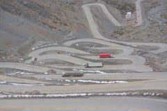 International road with many switchbacks between stock photography International road with many switchbacks between stock photography