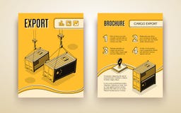 International export isometric vector brochure royalty free illustration International export isometric vector brochure royalty free illustration