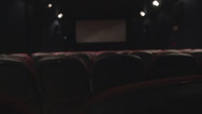 Interne Mening van een Lege Bioskoopzaal Interne Mening van een Lege Bioskoopzaal