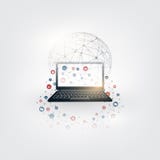 Internet colorido das coisas, conceito de projeto de computação da nuvem com ícones Fotografia de Stock Internet colorido das coisas, conceito de projeto de computação da nuvem com ícones Fotografia de Stock