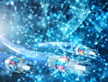 Internet connection with optical fiber. Concept of fast internet stock illustration Internet connection with optical fiber. Concept of fast internet stock illustration