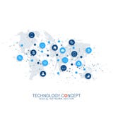 Internet das coisas IoT e do vetor do projeto de conceito da conexão de rede Conceito digital esperto ilustração do vetor Internet das coisas IoT e do vetor do projeto de conceito da conexão de rede Conceito digital esperto ilustração do vetor