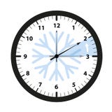 Interruptor del reloj invierno stock de ilustración Interruptor del reloj invierno stock de ilustración