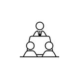 Interview, businessman icon on white background. Can be used for web, logo, mobile app, UI, UX royalty free illustration Interview, businessman icon on white background. Can be used for web, logo, mobile app, UI, UX royalty free illustration