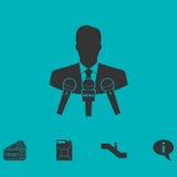 Interview icon flat royalty free illustration Interview icon flat royalty free illustration