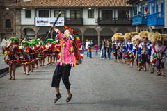 Inti Raymi που πηδά το Quechua άτομο σε Cusco, Περού στοκ φωτογραφίες Inti Raymi που πηδά το Quechua άτομο σε Cusco, Περού στοκ φωτογραφίες