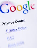 Intimité de Google photographie stock libre de droits Intimité de Google photographie stock libre de droits