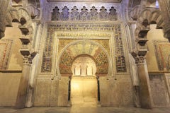 Intérieur de la Mosquée-cathédrale de Cordoue, Espagne photos stock Intérieur de la Mosquée-cathédrale de Cordoue, Espagne photos stock