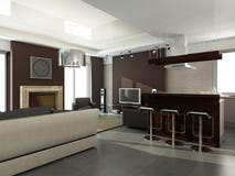 Intérieur de salle de séjour moderne illustration libre de droits Intérieur de salle de séjour moderne illustration libre de droits