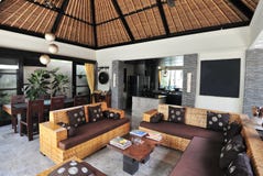 Intérieur de villa tropicale de luxe Photos stock Intérieur de villa tropicale de luxe Photos stock