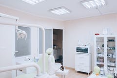 Intérieur dentaire de clinique Ton blanc photographie stock Intérieur dentaire de clinique Ton blanc photographie stock