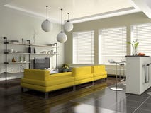 Intérieur moderne illustration stock Intérieur moderne illustration stock