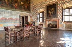 Intérieurs de forteresse Borromeo d'Angera ou de Rocca di Anger Est le château du lac Maggiore dans Angera Images libres de droits Intérieurs de forteresse Borromeo d'Angera ou de Rocca di Anger Est le château du lac Maggiore dans Angera Images libres de droits