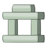 Inukshuk in het pictogram van Canada, beeldverhaalstijl Stock Foto's Inukshuk in het pictogram van Canada, beeldverhaalstijl Stock Foto's
